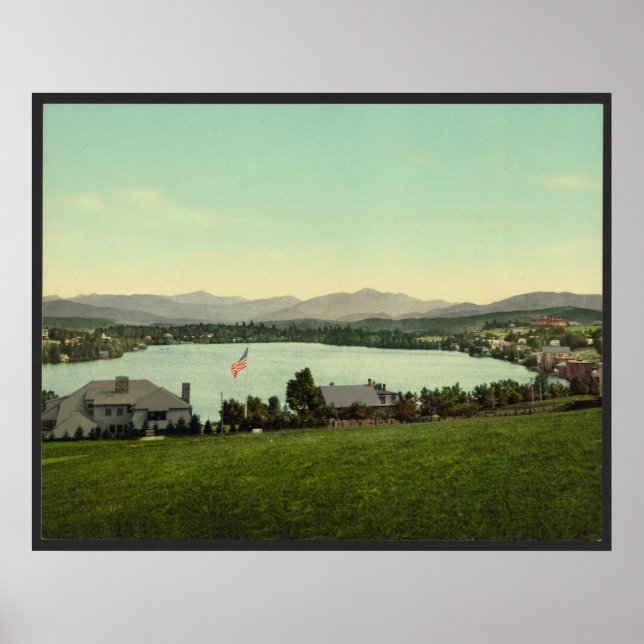 Affiches Mirror Lake, Lake Placid New York (Devant)