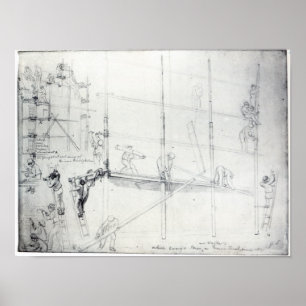 Affiches Mise vers le haut de l'échafaudage en dehors de l