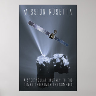 Affiches Mission Rosetta - Hommage à un voyage spectaculair