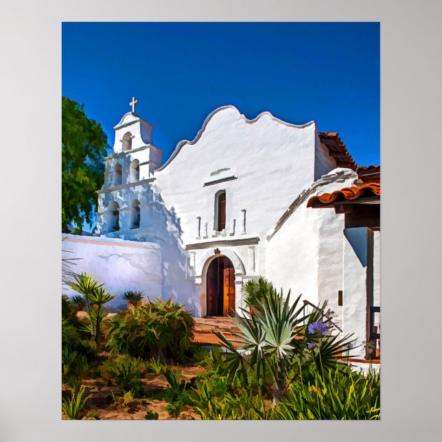 Affiches Mission SAN DIEGO de Alcala Californie (Devant)
