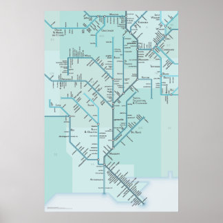 Affiches Mississippi inférieur 20 po x 30 po
