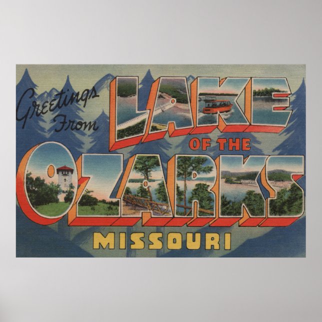 Affiches Missouri - Lac des Ozarks 2 (Devant)