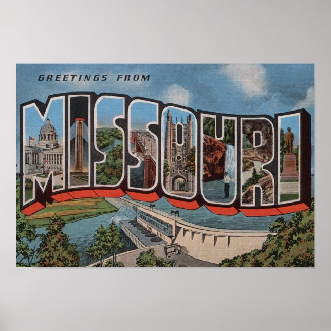 Affiches Missouri (Vue Barrage) - Scènes de grandes lettres (Devant)