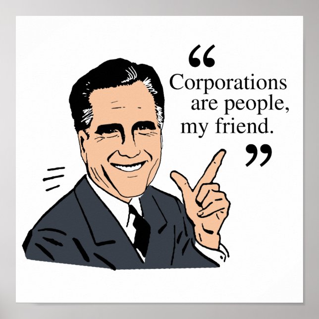 Affiches Mitt Romney Citations couleur (Devant)