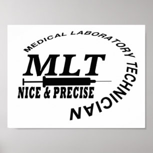 AFFICHES MLT SLOGAN NICE ET PRÉCISE LAB TECH MÉDICALE