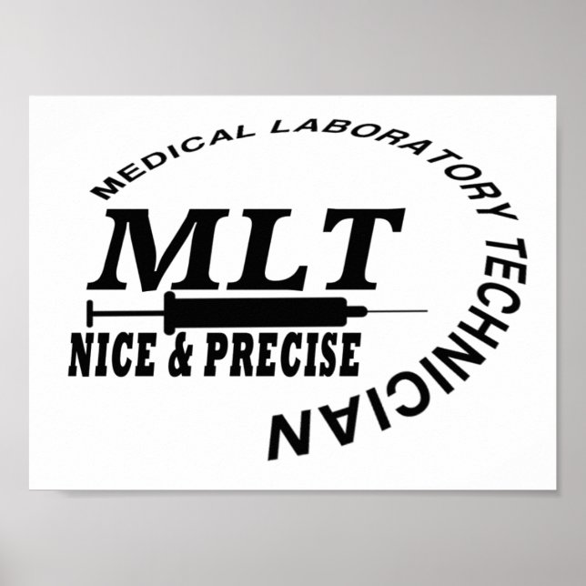 AFFICHES MLT SLOGAN NICE ET PRÉCISE LAB TECH MÉDICALE (Devant)
