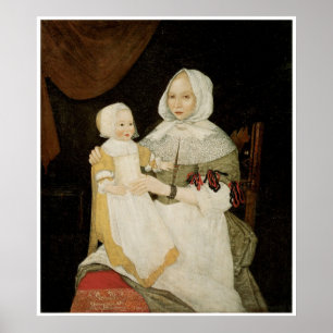 Affiches Mme Elizabeth Freake & Baby Mary C 1671-74