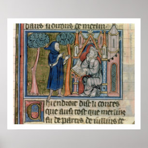 Affiches Mme la vue 95 f.268 MERLIN dicte l'histoire à
