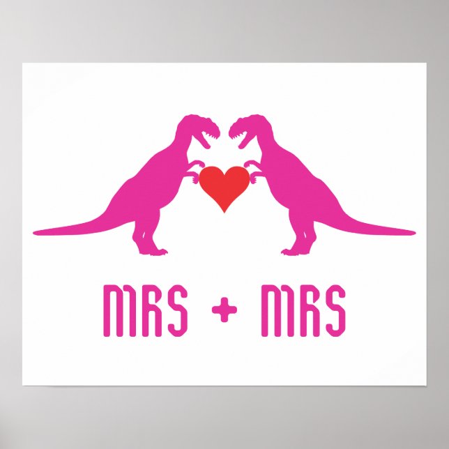 Affiches Mme+Mme - L'amour c'est l'amour Dinosaures (Devant)