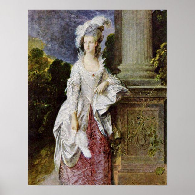 Affiches Mme Thomas Graham par Thomas Gainsborough (Devant)
