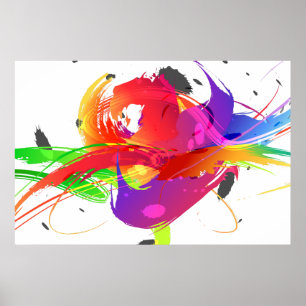 Affiches Mode Abstrait Lorikeet Paint Splatter