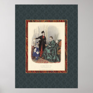 Affiches Mode victorienne vintage Beautés Antique Print