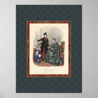 Affiches Mode victorienne vintage Beautés Antique Print