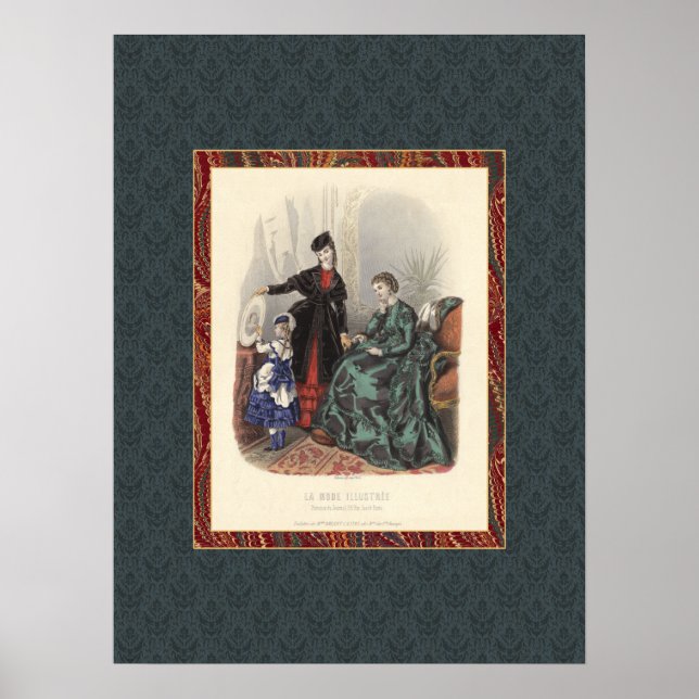 Affiches Mode victorienne vintage Beautés Antique Print (Devant)