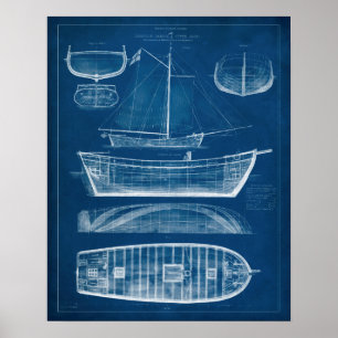 Affiches Modèle antique II de bateau