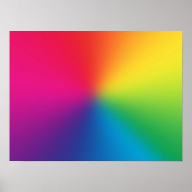 Affiches Modèle Customisé Rainbow Gradient - Arcs-en-ciel (Devant)