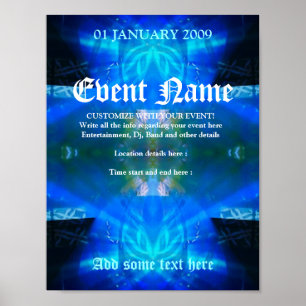 Affiches Modèle d'affiche d'événement Blue Spirit #013