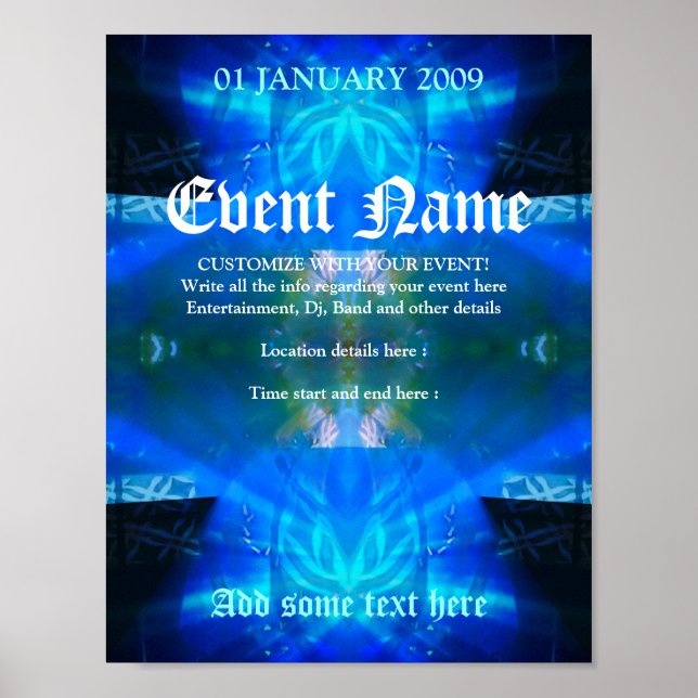 Affiches Modèle d'affiche d'événement Blue Spirit #013 (Devant)