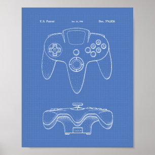 Affiches Modèle d'art de brevet du jeu 1996 de contrôleur