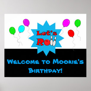 Affiches Modèle de l'affiche de Bowling personnalisé