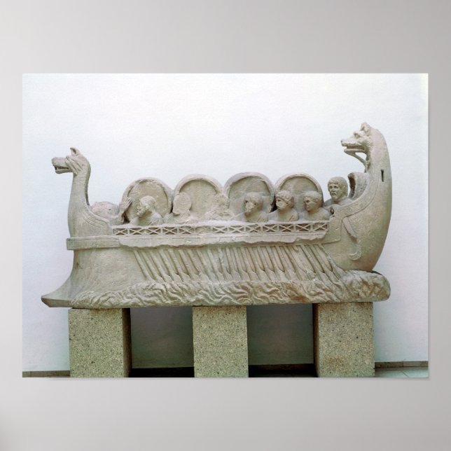 Affiches Modèle de navire transportant du vin sur (Devant)