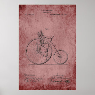 Affiches Modèle de vélo sur rail