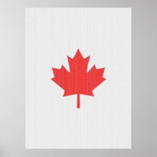 Affiches Modèle Knit Maple Leaf Tricot Motif