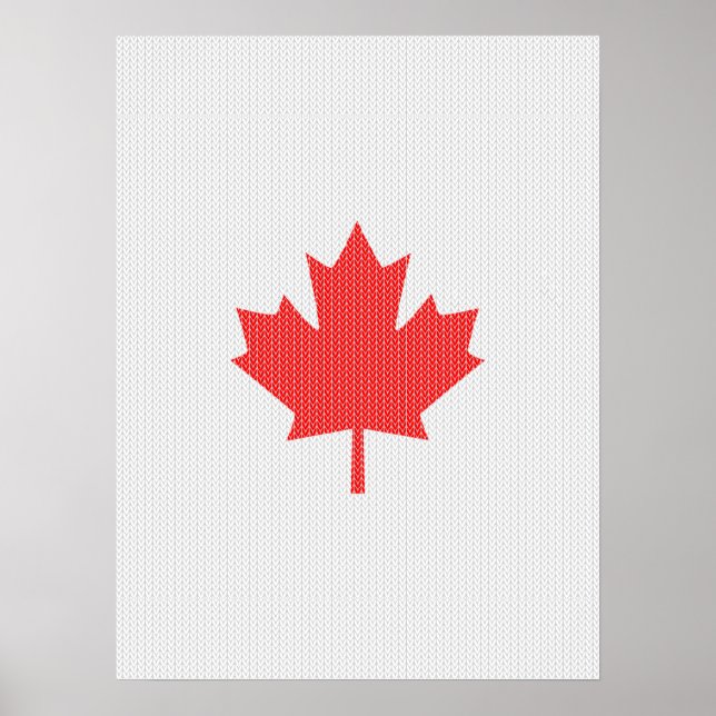 Affiches Modèle Knit Maple Leaf Tricot Motif (Devant)