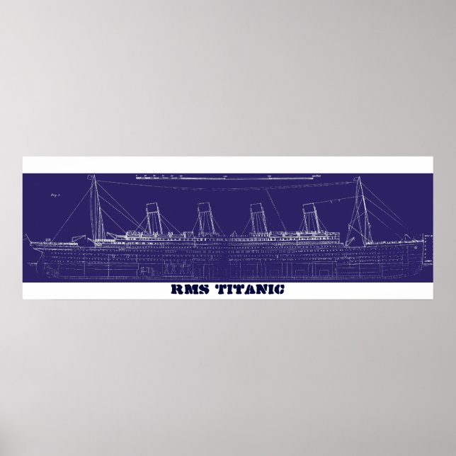 Affiches Modèle original de Titanic RMS, amélioré pour la c (Devant)