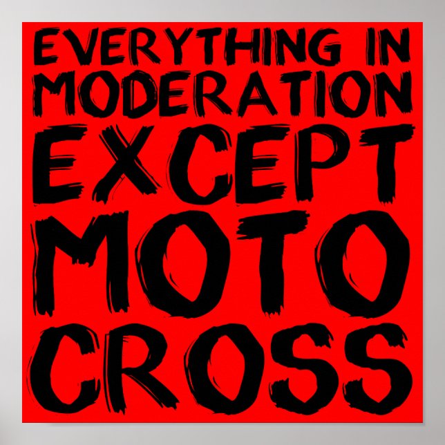 Affiches Modération de Motocross (Devant)