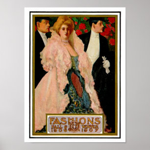 Affiches Modes d'Edwardian : Chute et hiver 1906 et 1907