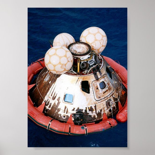 Affiches Module de commande Apollo 13 après Splashdown (Devant)