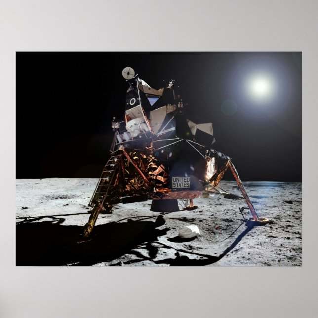 Affiches Module lunaire Apollo 11 "Aigle" sur la Lune (Devant)