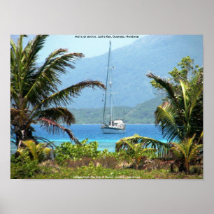 Affiches Moira à l'ancre, Josh's Key, Guanaja, Honduras
