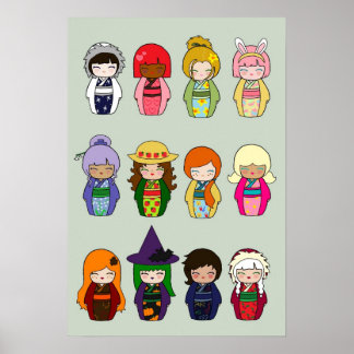 Affiches Mois de Kokeshi