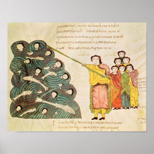 Affiches Moïse fermant la mer Rouge sur les Egyptiens