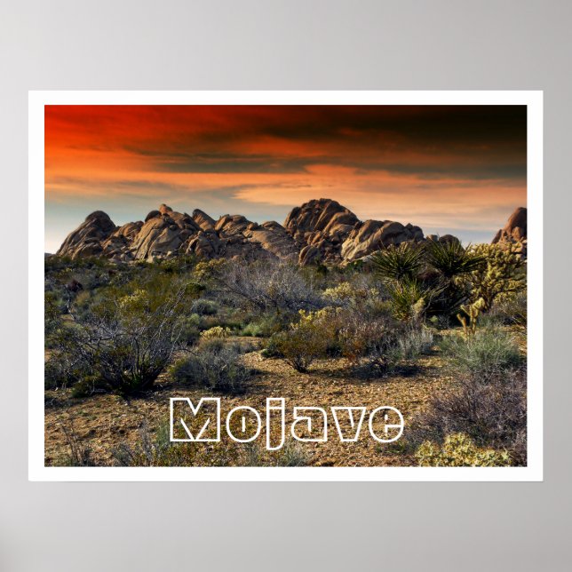 Affiches Mojave Desert at Sunset (Devant)