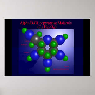 Affiches Molécule d'Alpha-d-Glucopyranose (copie)