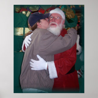 Affiches mom kissing santa