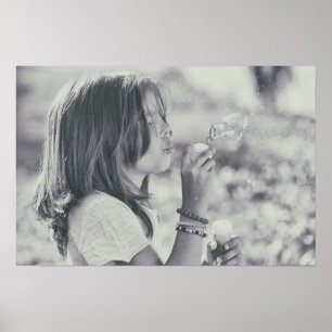 Affiches Moment Dandelion Dreamy - noir & blanc