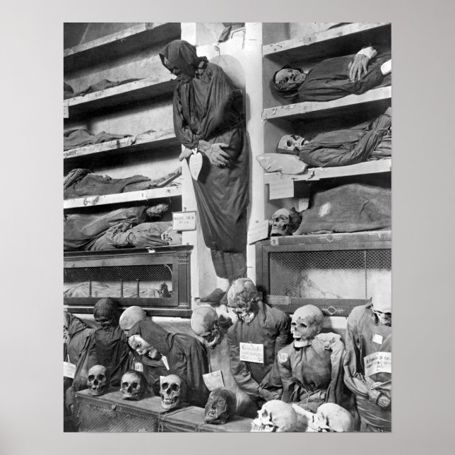 Affiches momies dans les catacombes de Palerme, Italie (Devant)