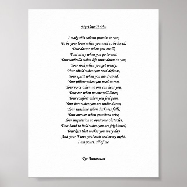 AFFICHES MON AFFICHAGE DE VOW (Devant)