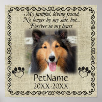 Mon Ami Fidèle Pet Sympathie Custom Burlap