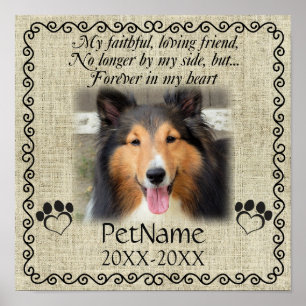 Affiches Mon Ami Fidèle Pet Sympathie Custom Burlap