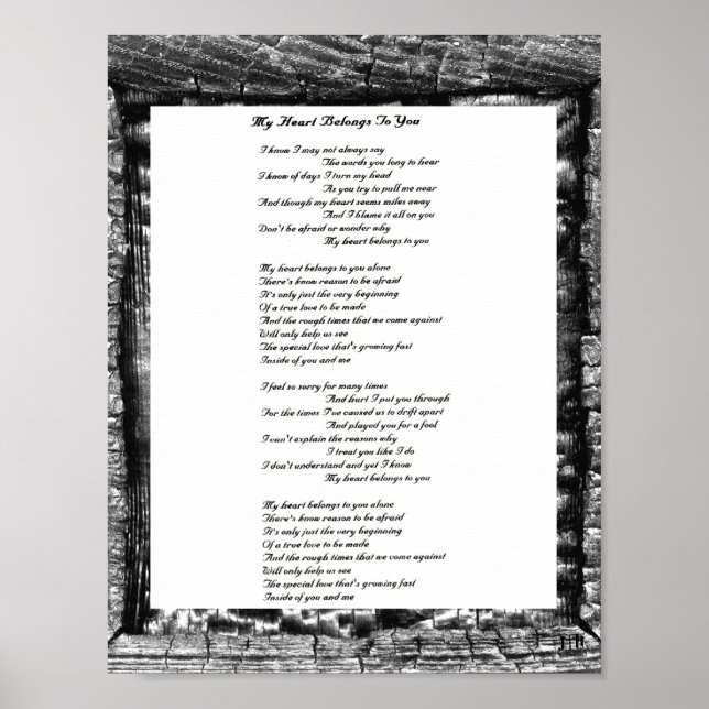 Affiches Mon Coeur Vous Appartient (Devant)