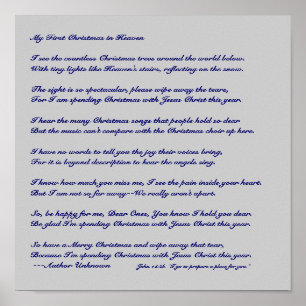 Affiches Mon premier Noël dans le ciel