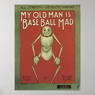 Affiches Mon Vieux Homme Est Le Baseball Et La Couverture V