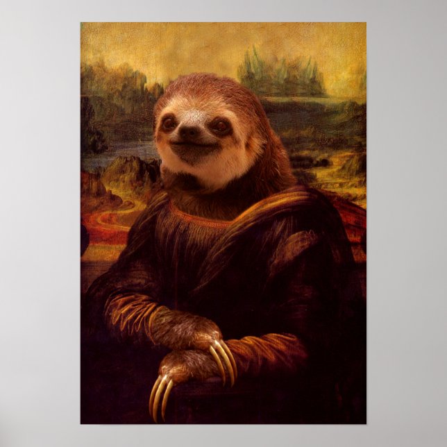 Affiches Mona Lisa Sloth (Devant)