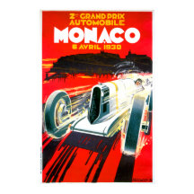 Monaco Grand Prix Race~ Automobile Vintage Ad