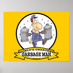 AFFICHES MONDE LE PLUS GRAND GARBAGE HOMME CARTOON
